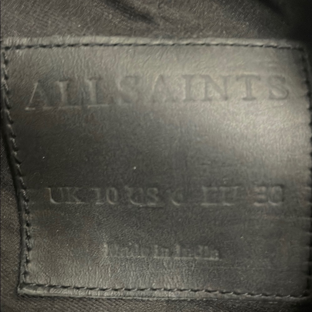 NWT, ALLSAINTS Black Leather Jacket - Picture 2 of 9